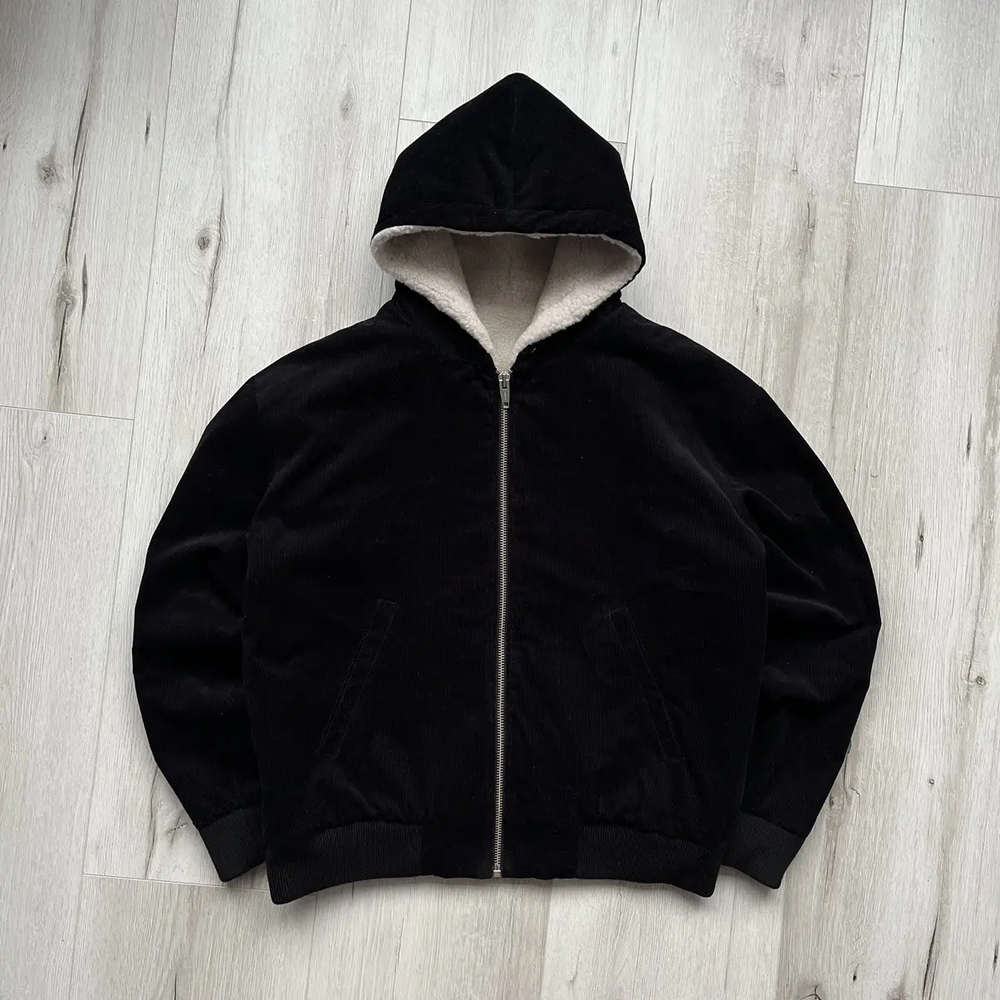 Black Corduroy Wool Black Jacket